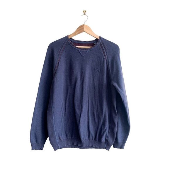 Tommy Bahamas Men's Crewneck Sweater Long Sleeved Cotton Blue Size Large - Picture 1 of 7